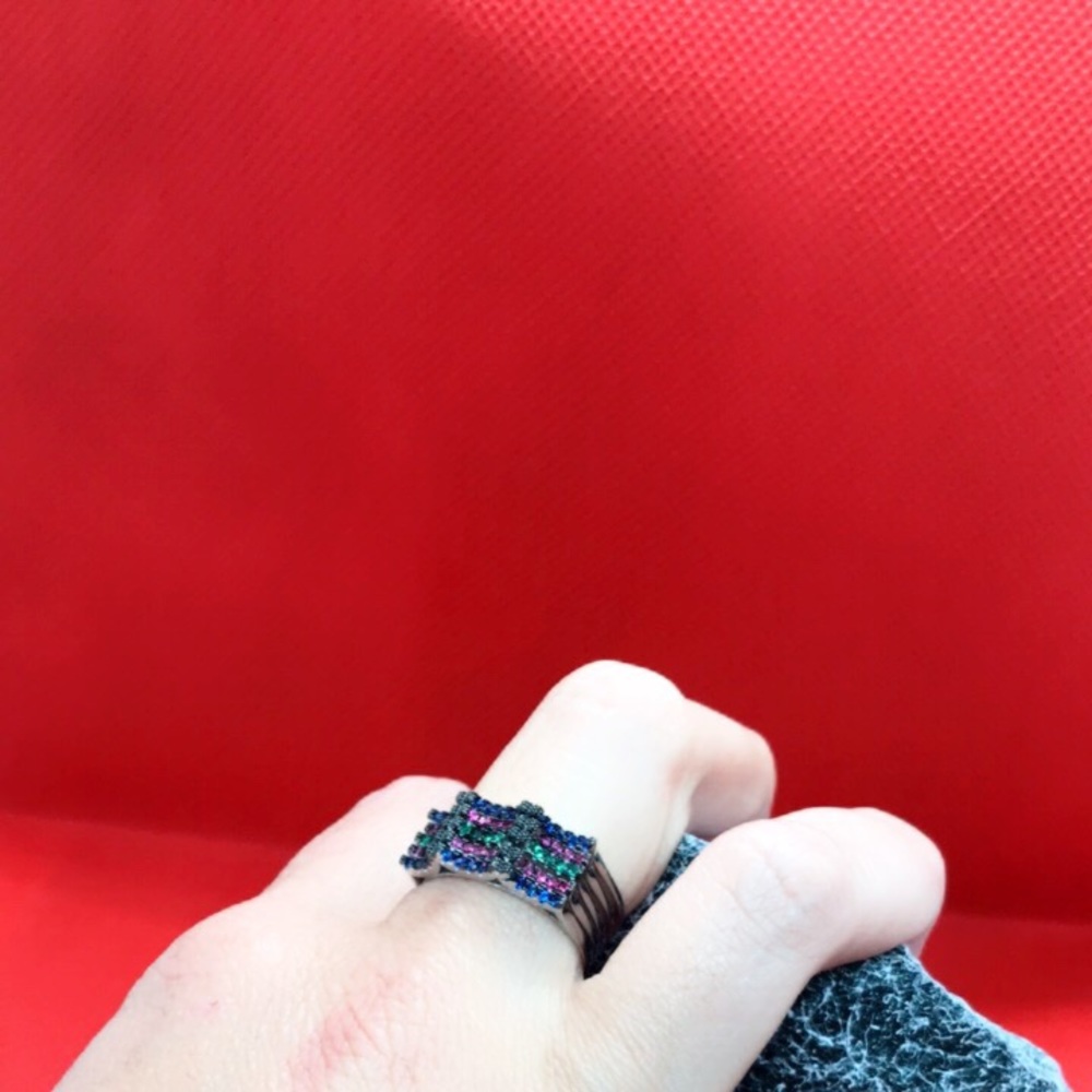 925 Sterling Silver Turkish ring three colors.